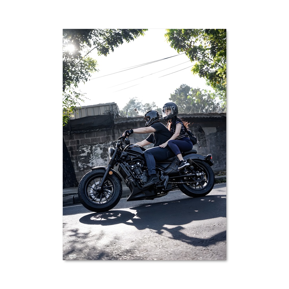 Poster Intrépide Courageux – affiche Honda Moto